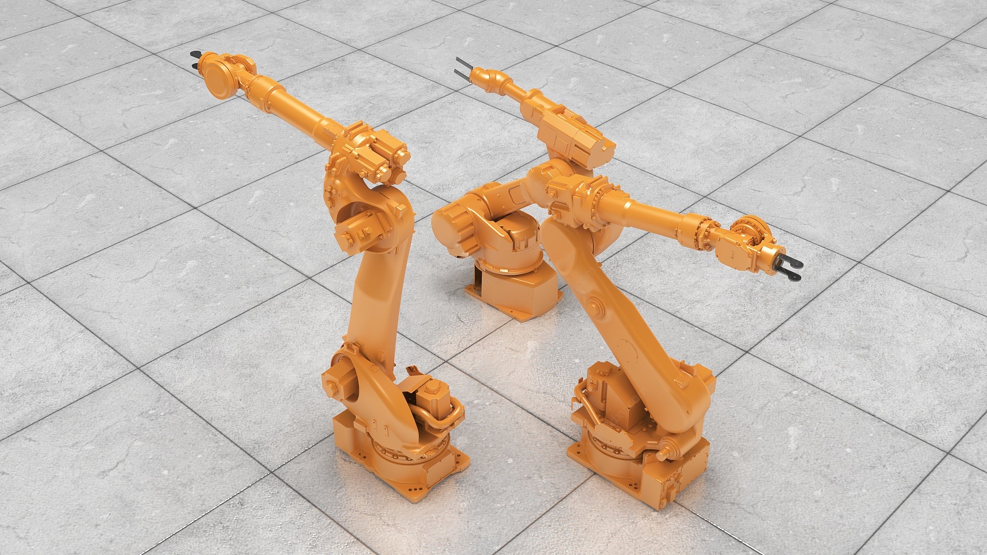 现代机械臂3D模型