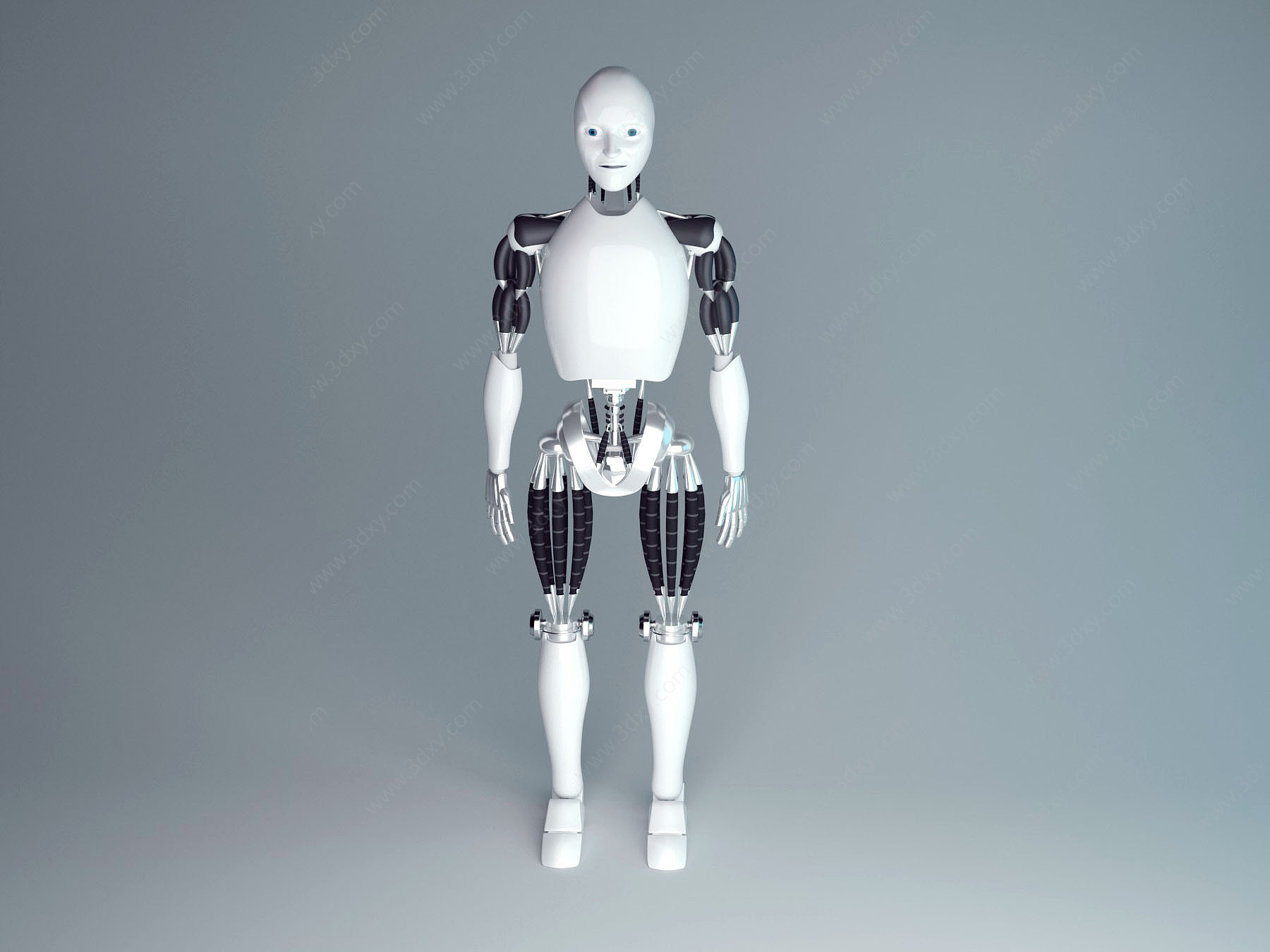 现代合金智能机器人3D模型