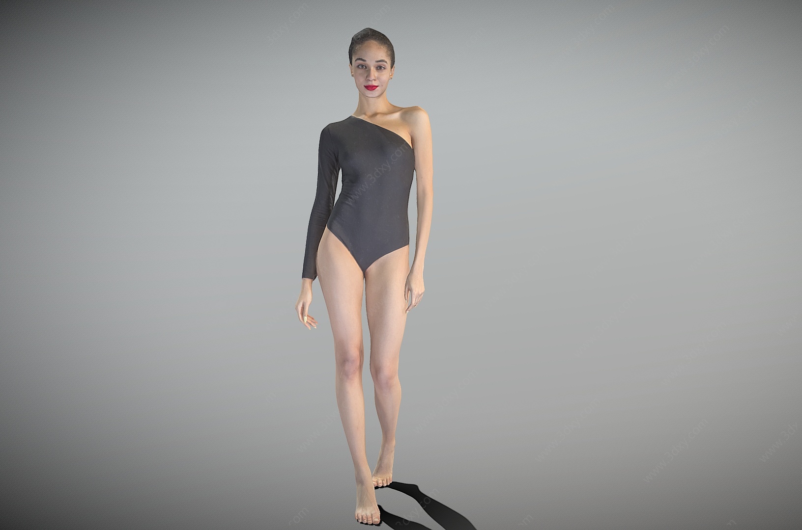 瑜伽服美女3D模型