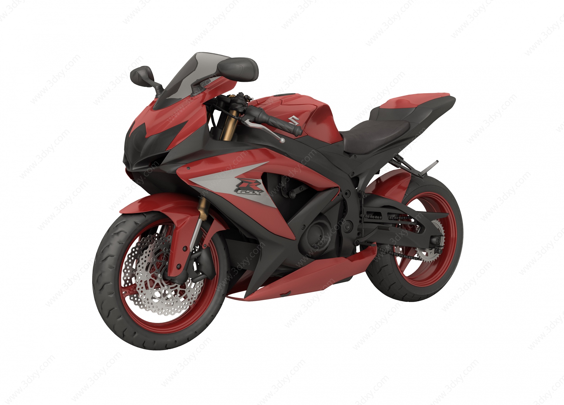 铃木GSXR750摩托车跑车3D模型