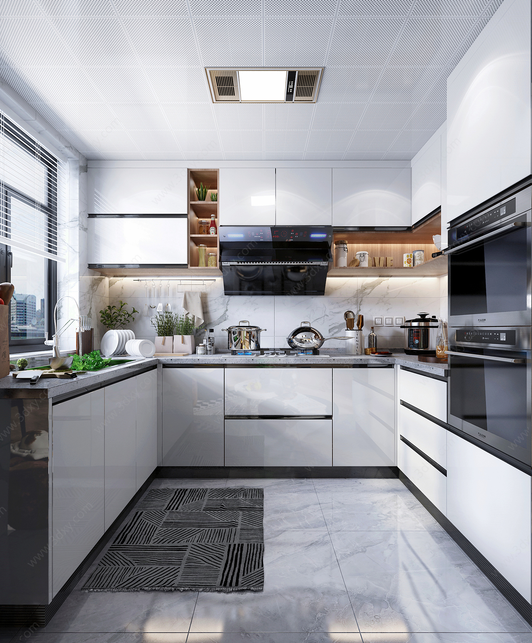 厨房橱柜厨房用品厨房电器3D模型