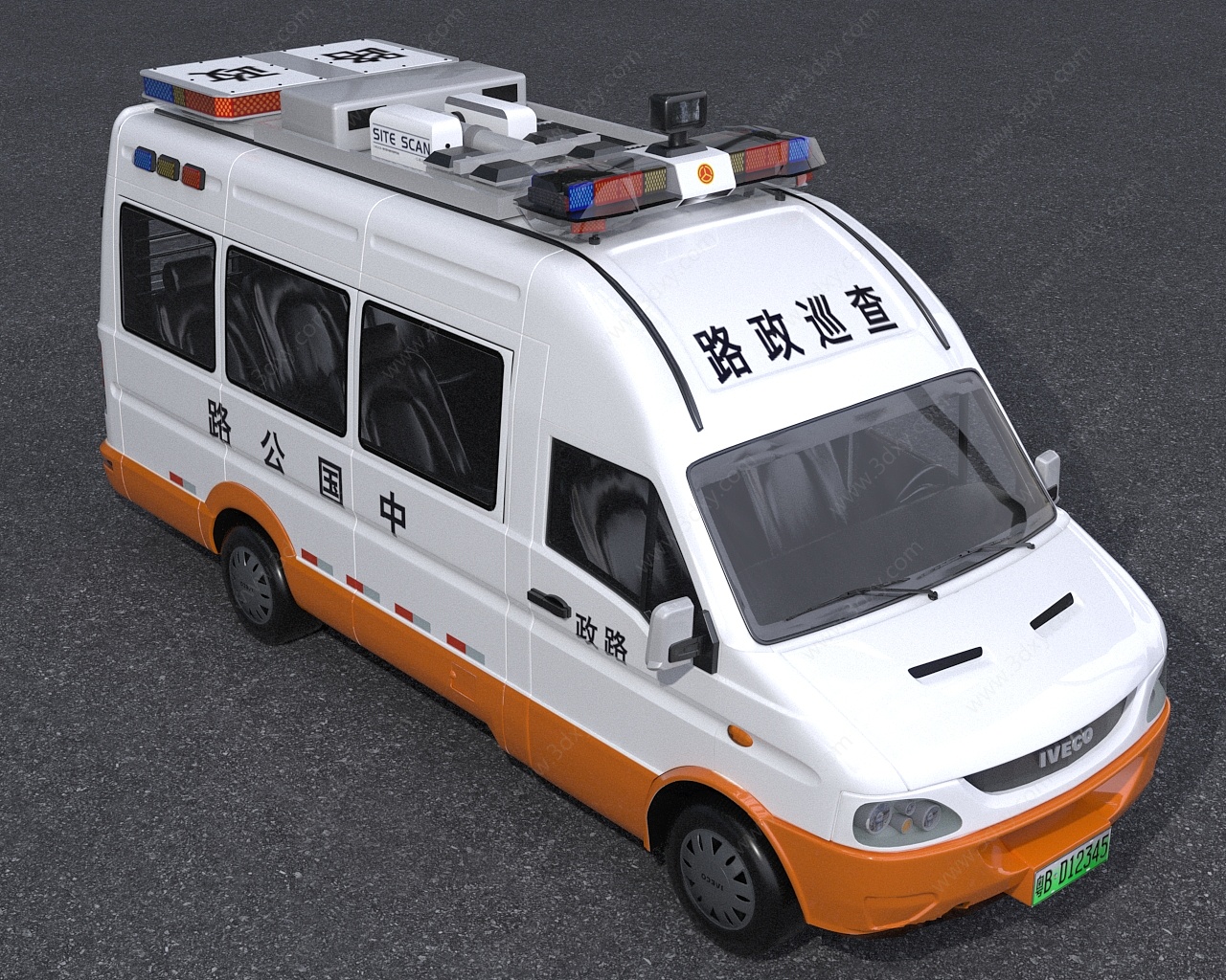 中国公路路政巡查车3D模型