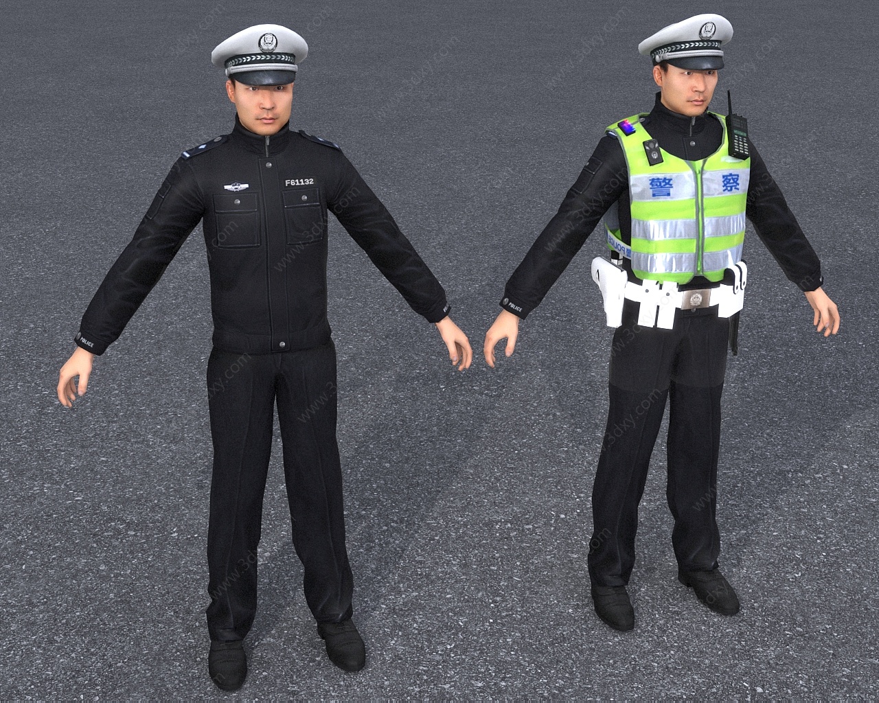 警察3D模型