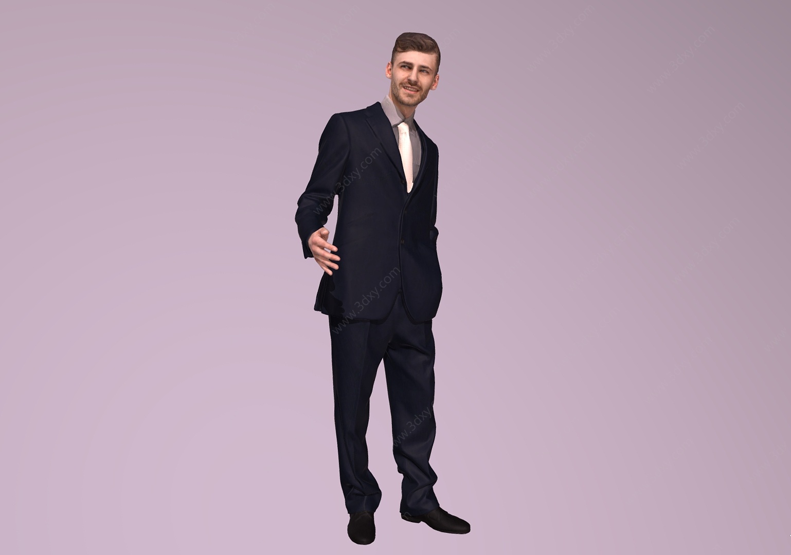 商务男士西装男士帅气男人3D模型