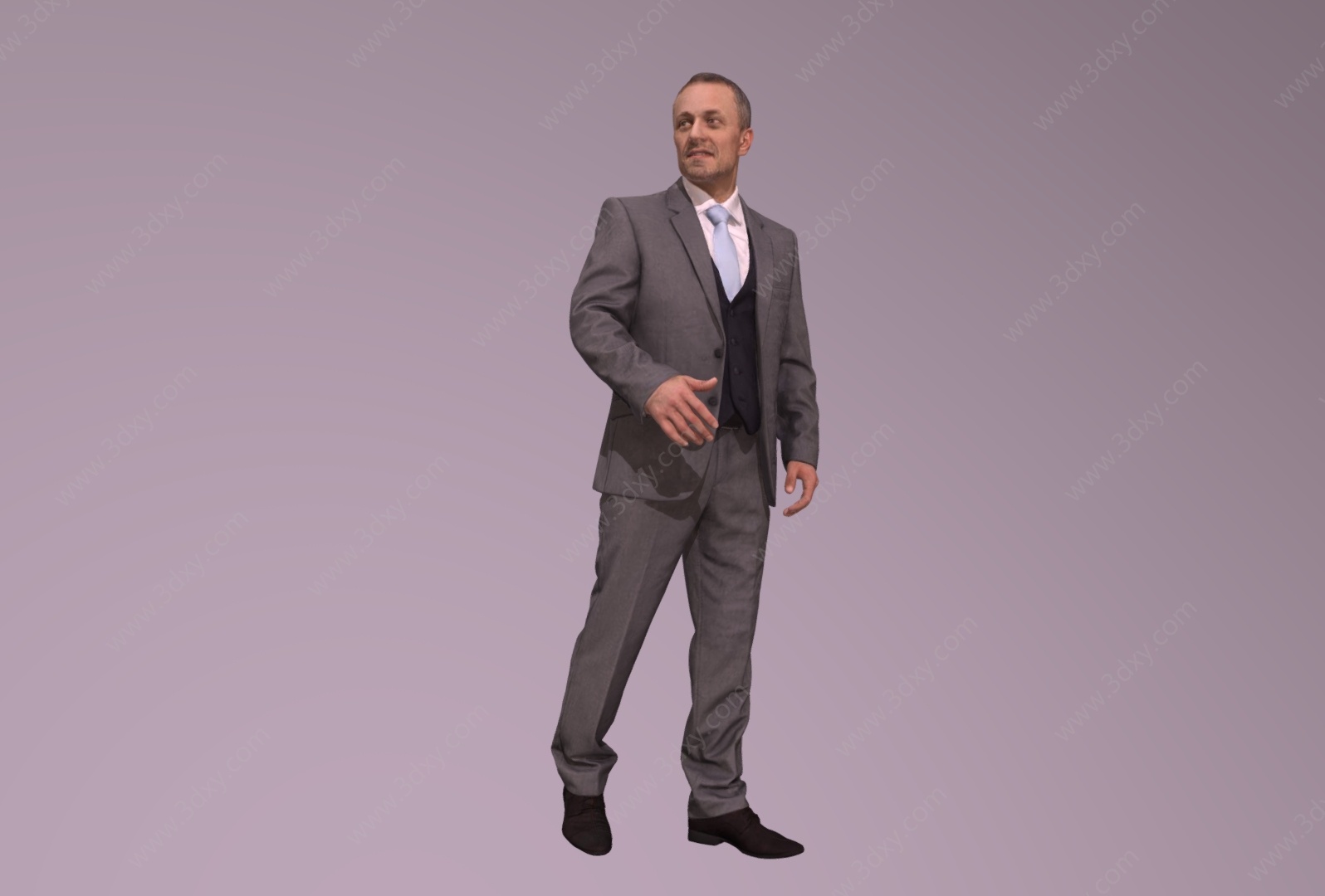 商务男士西装男士3D模型