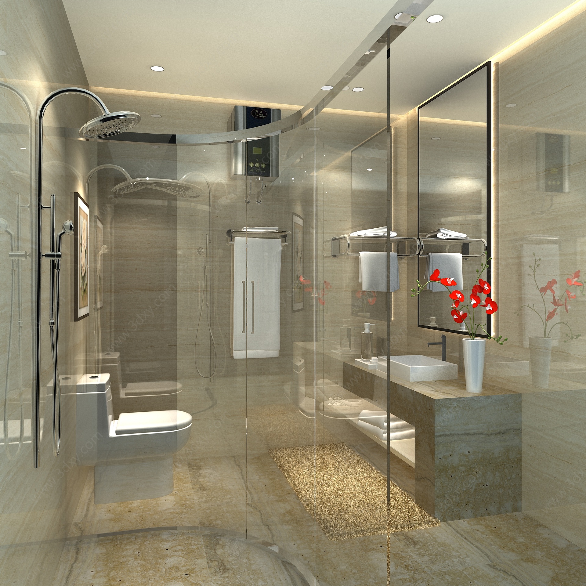 卫生间洗澡间卫浴3D模型
