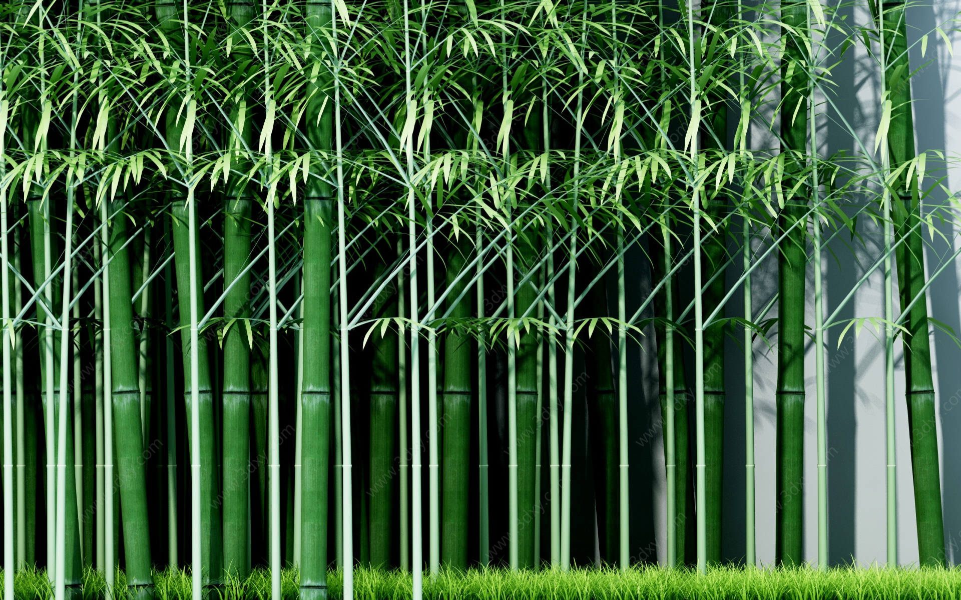 现代竹子3D模型