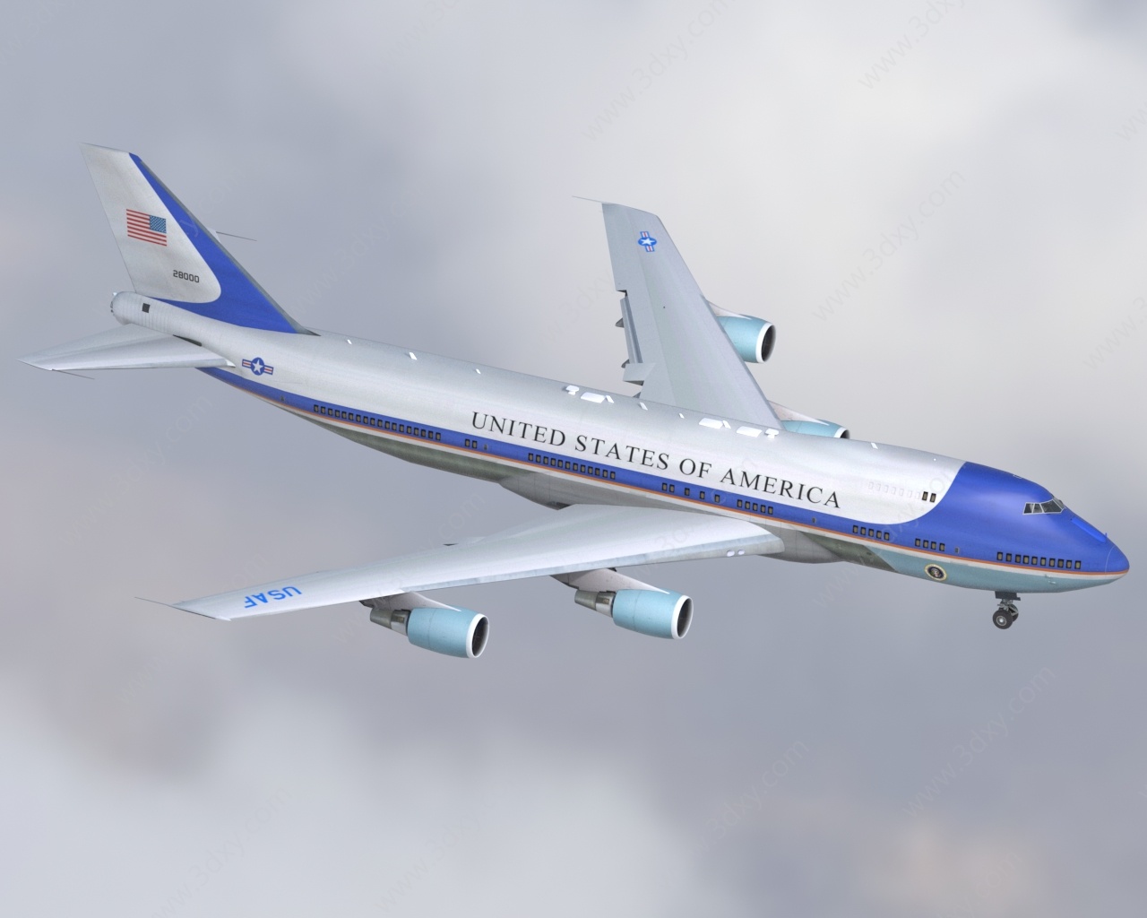 空军一号总统专机3D模型