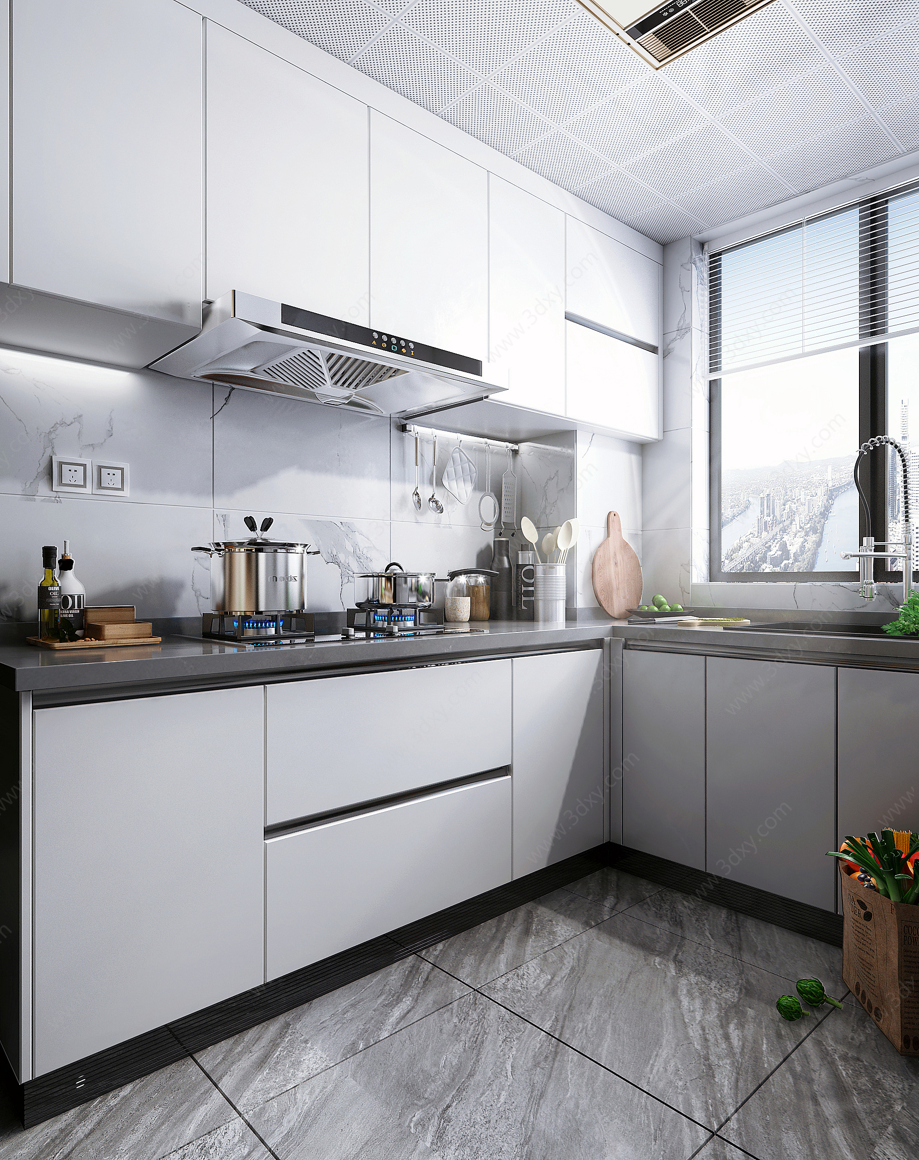 厨房橱柜厨房电器厨房用品3D模型
