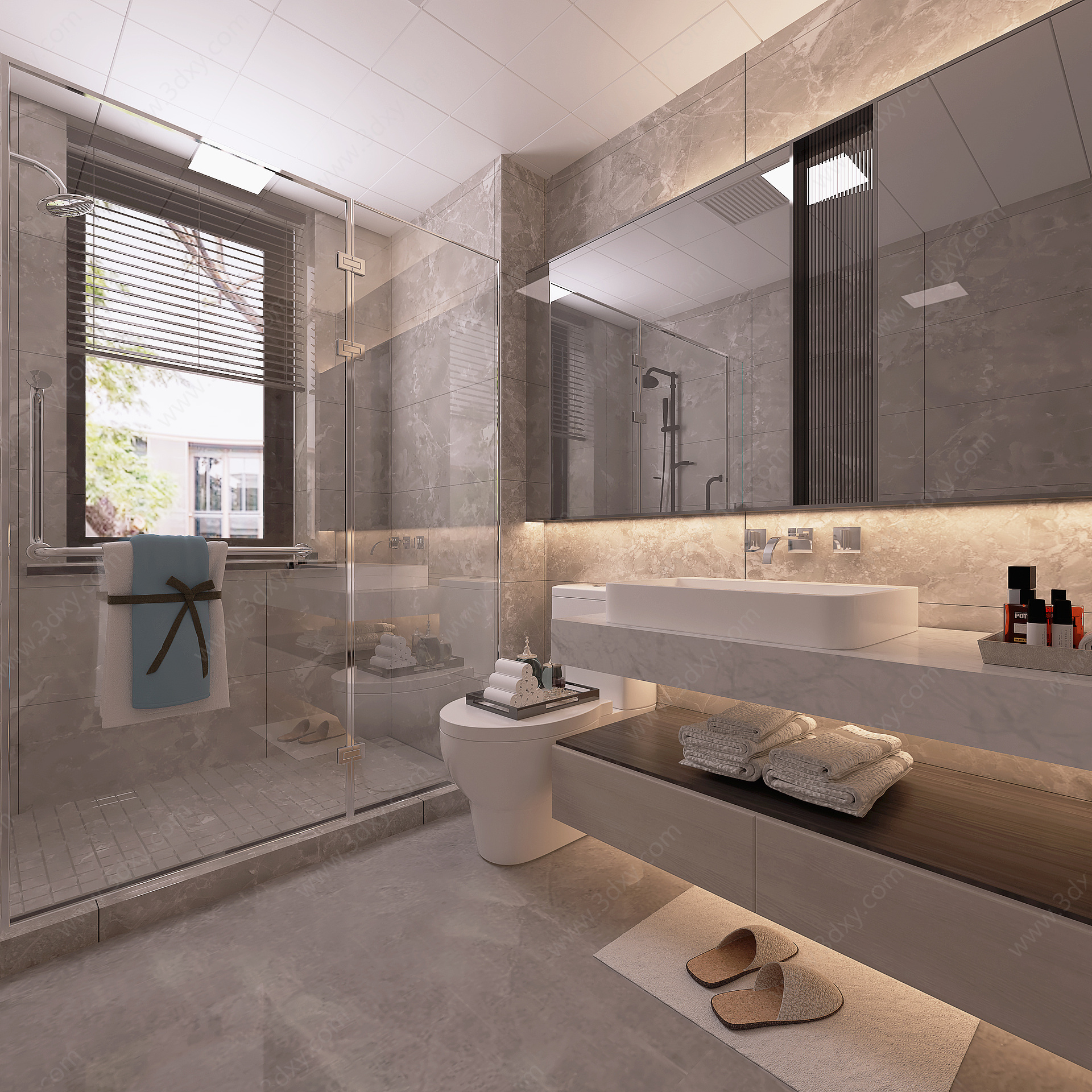 卫生间浴室淋浴房3D模型