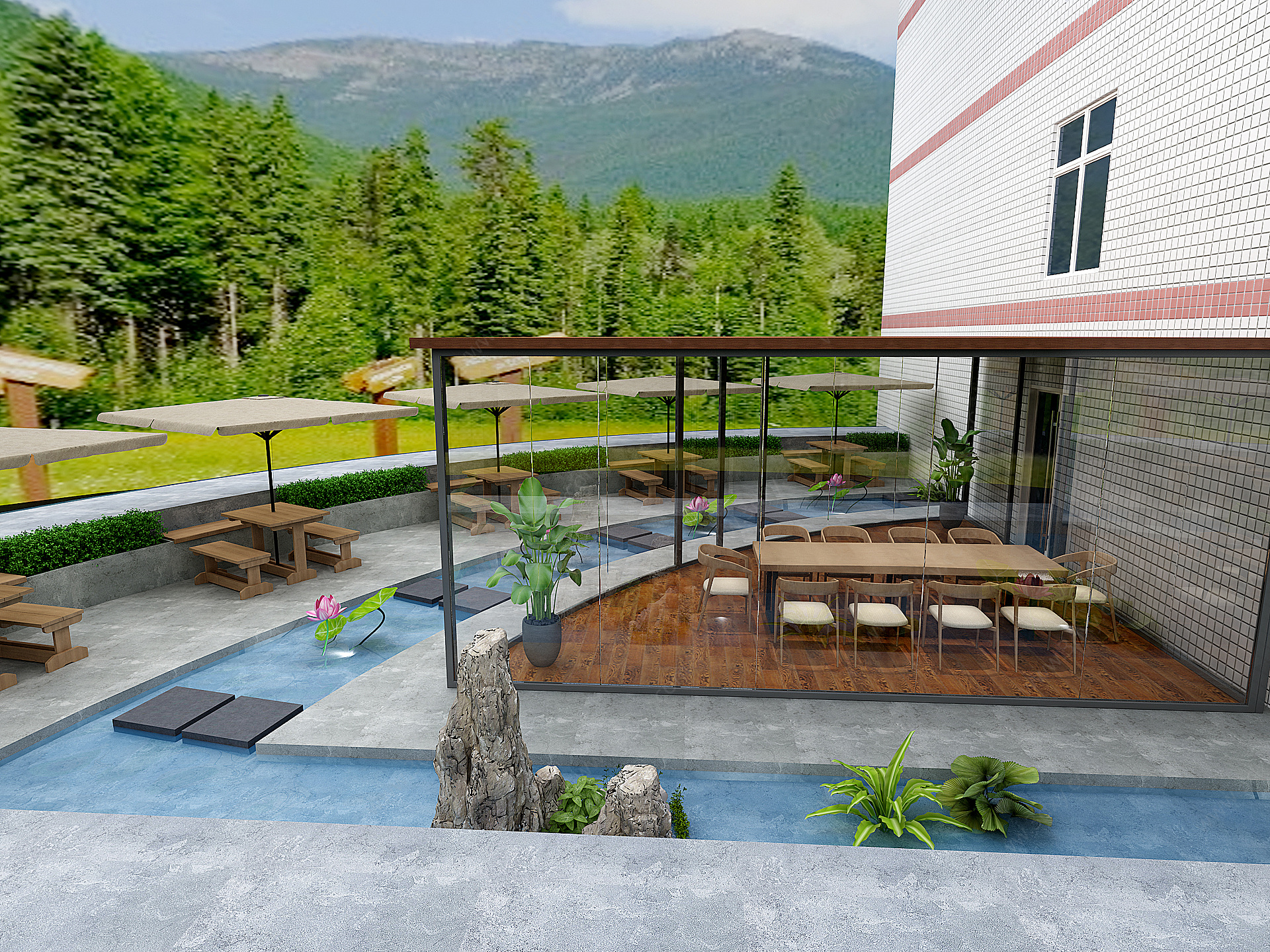 屋顶花园3D模型