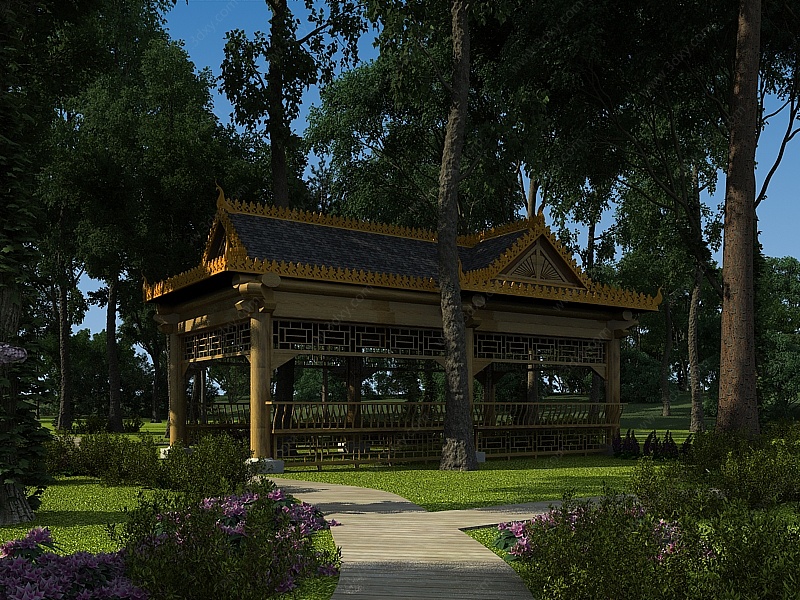傣族长廊3D模型