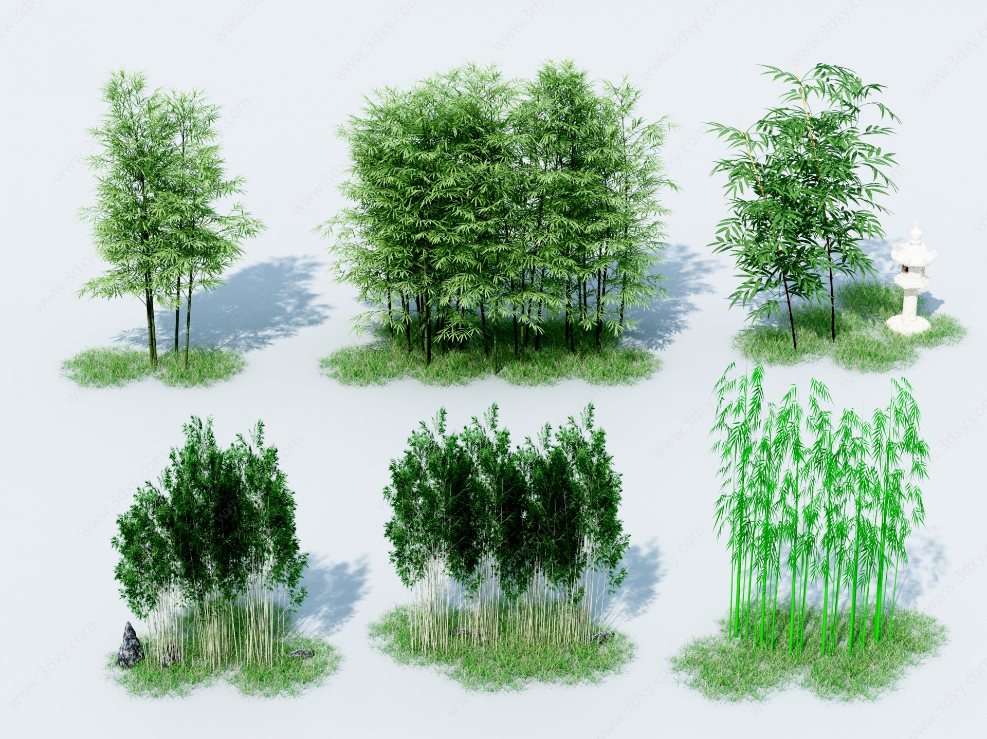 现代竹子景观3D模型