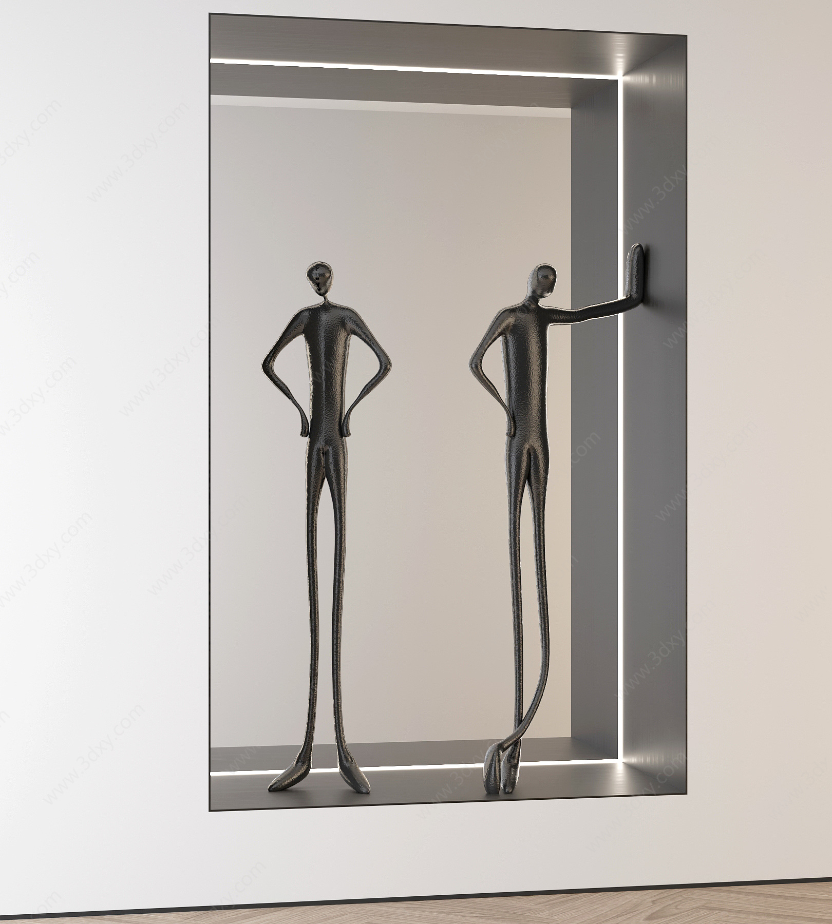 人物雕塑装置3D模型