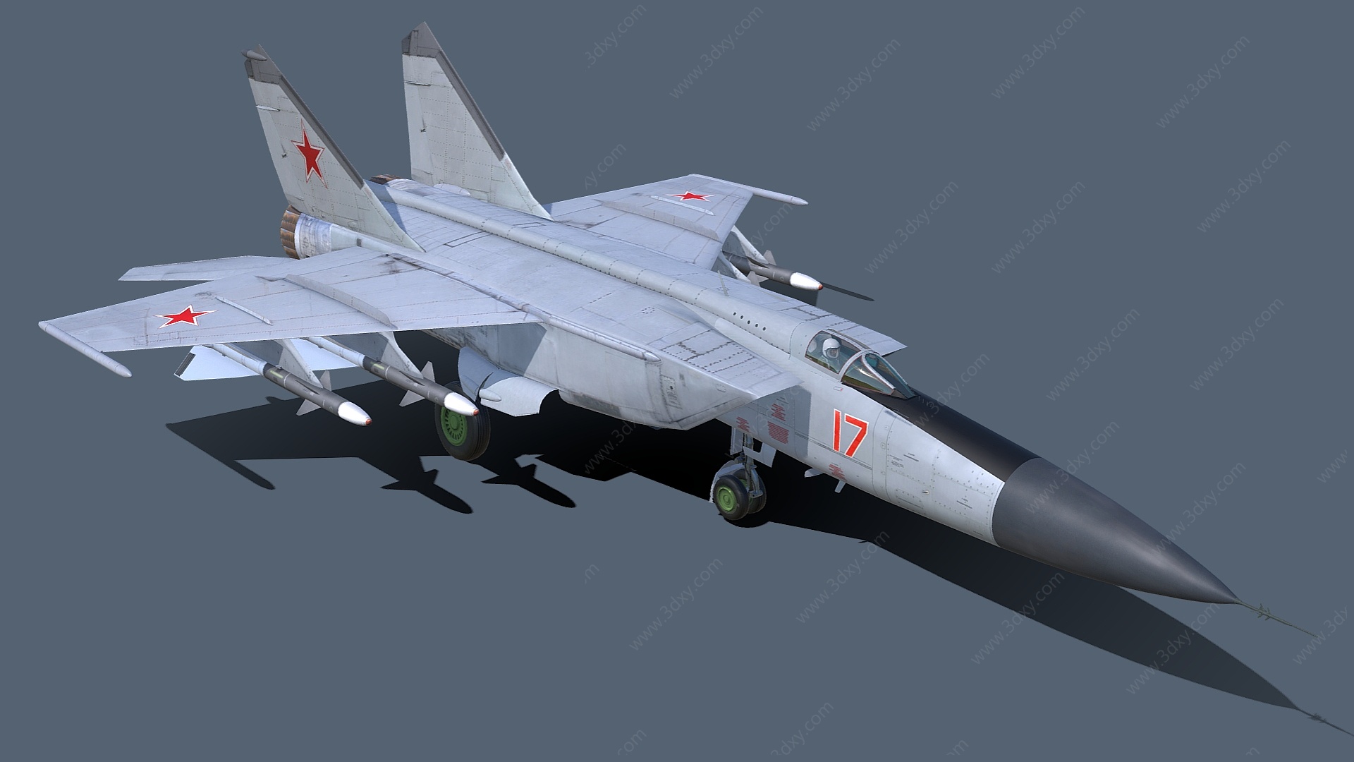 苏式战斗机米格25歼击机3D模型