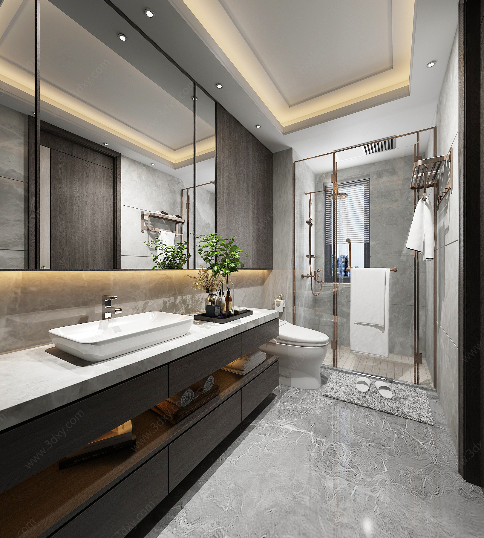 卫生间浴室镜子浴室柜3D模型