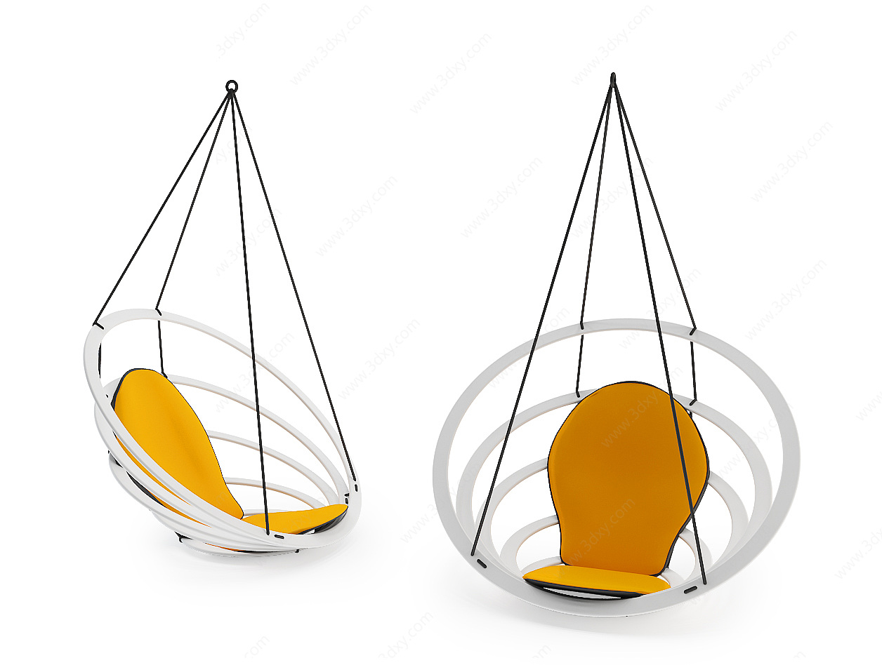 现代蛋形吊椅3D模型