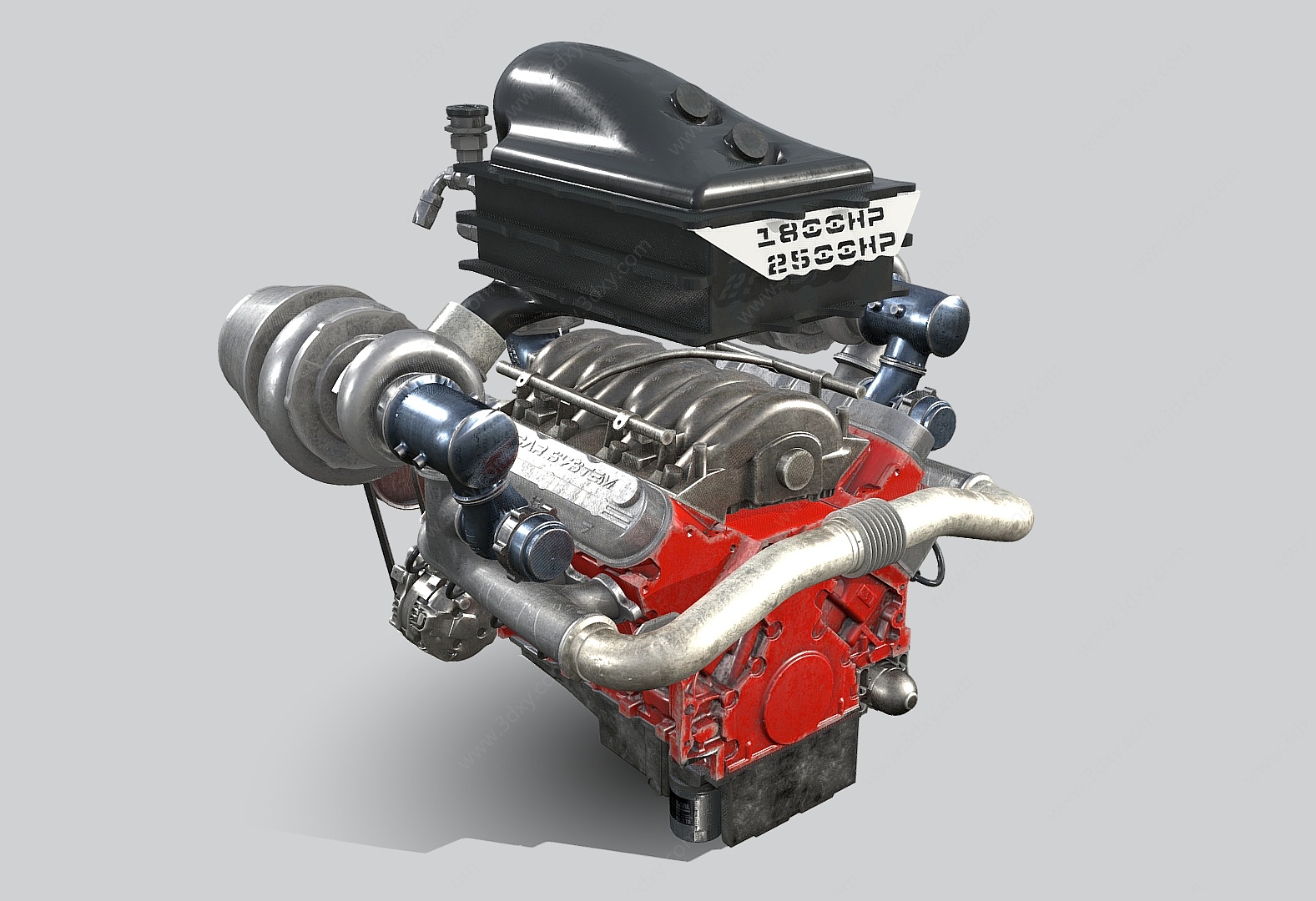 汽车引擎发动机汽车配件3D模型