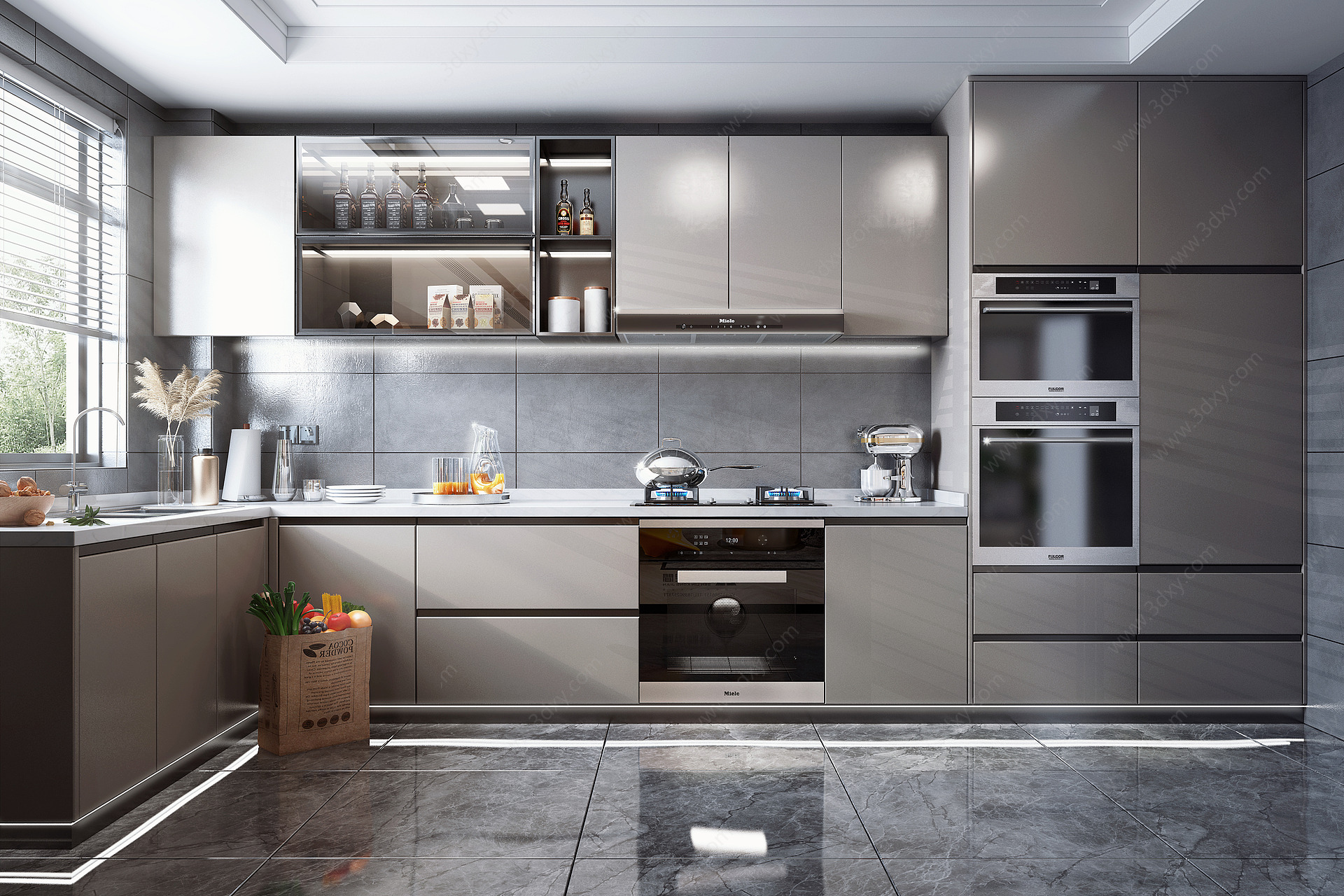 厨房橱柜蒸箱烤箱3D模型