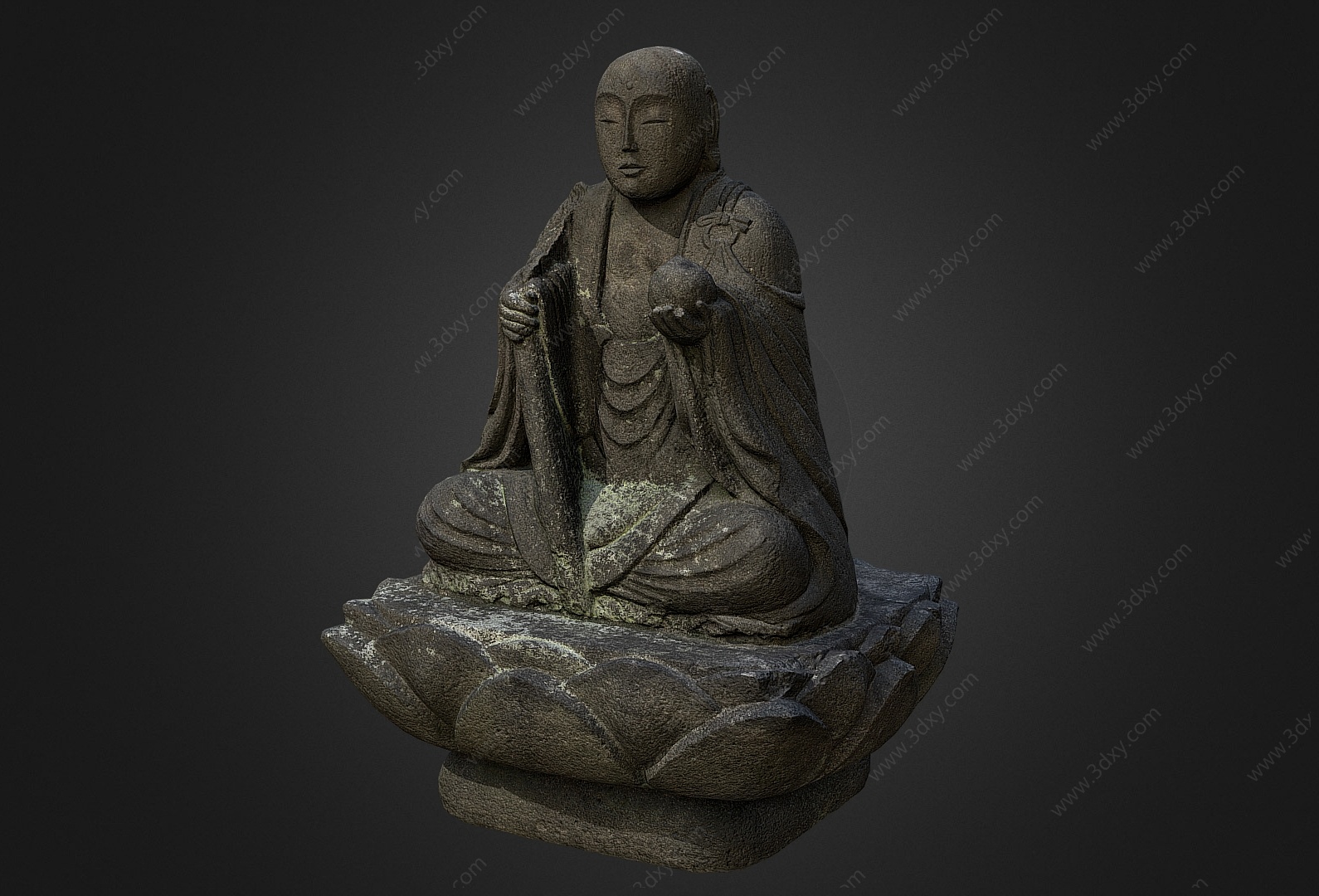 中式佛雕塑景观雕塑3D模型