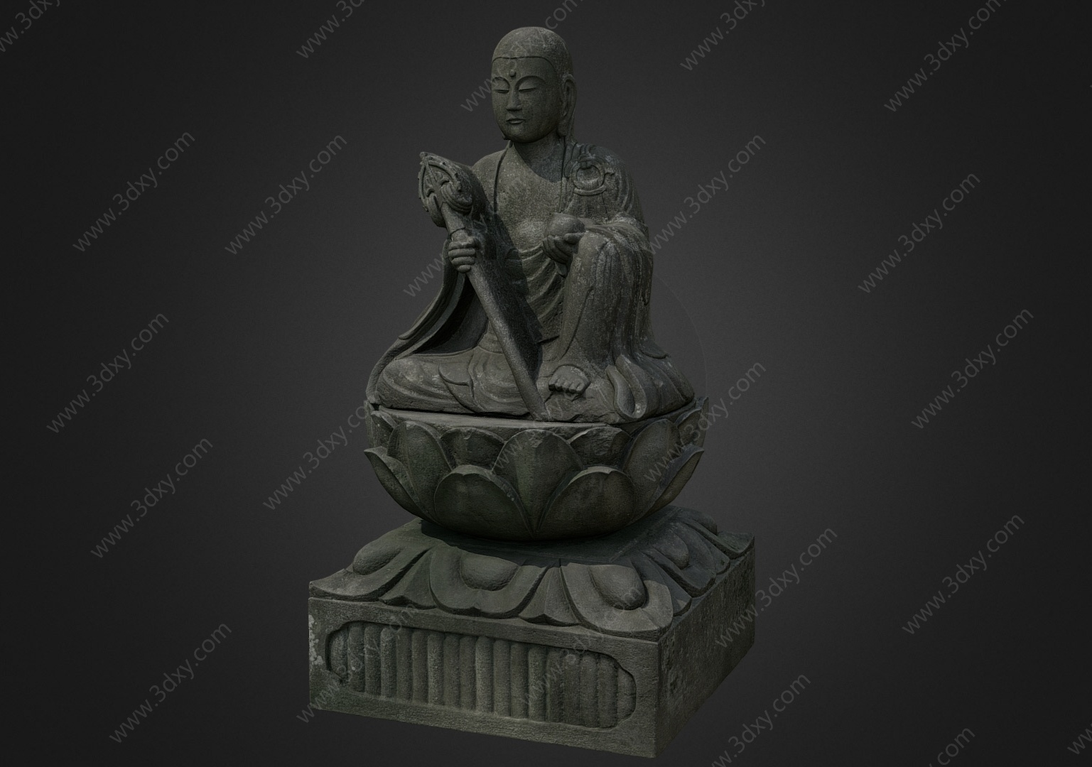 中式佛像雕塑菩萨雕塑3D模型