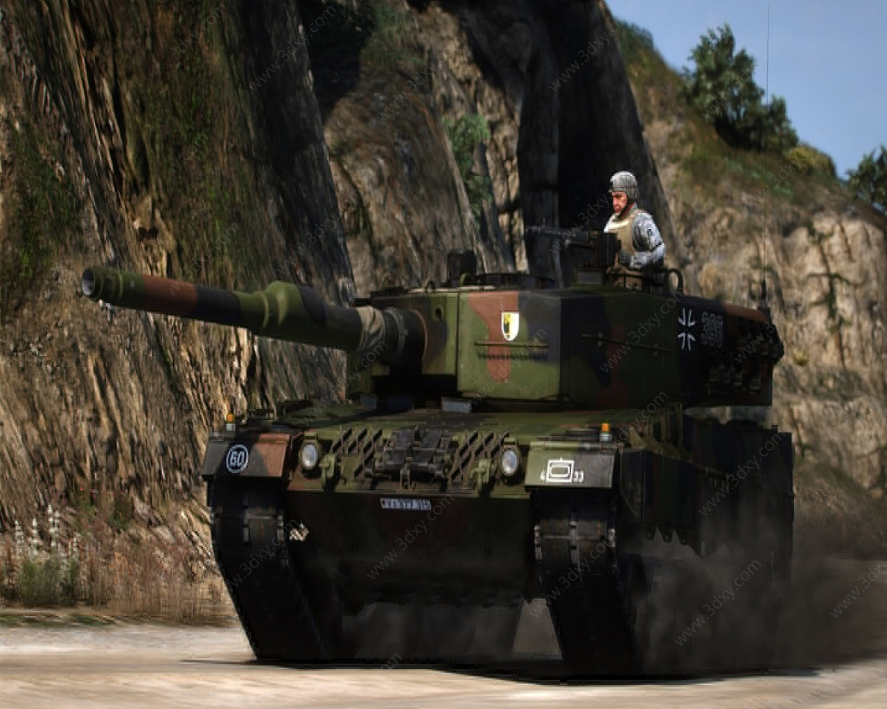 德国豹2A4坦克3D模型
