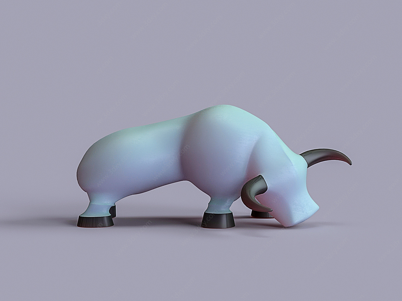 白玉牛摆件3D模型