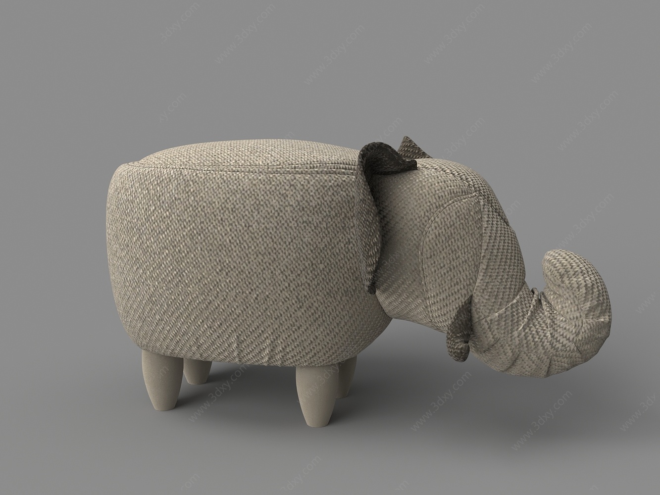 布艺大象造型脚踏凳3D模型