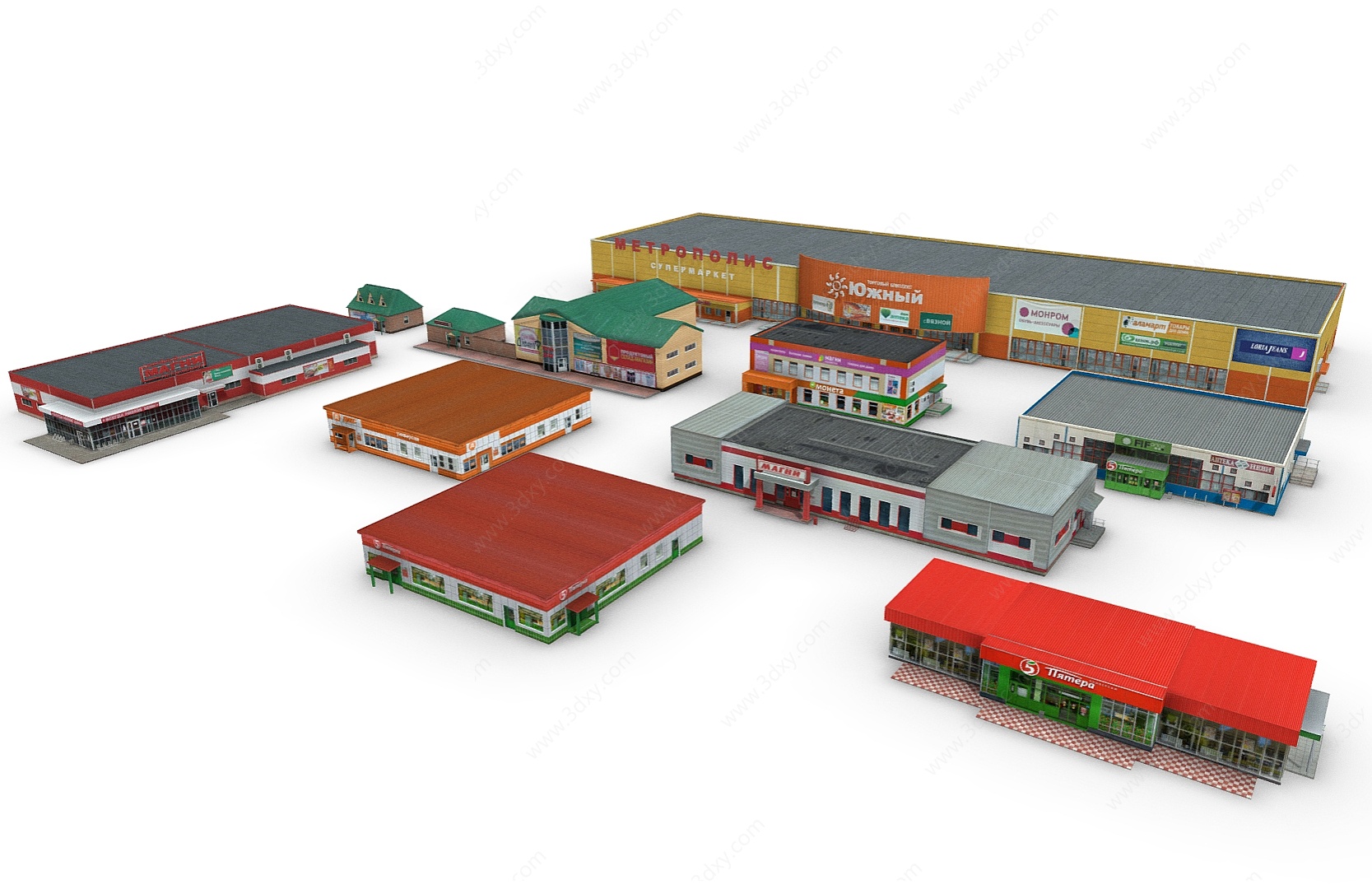 商店建筑商业建筑3D模型