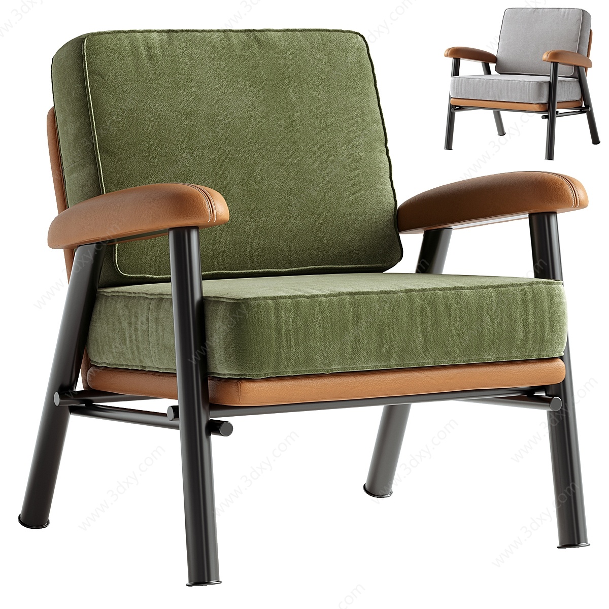 绿色沙发椅3D模型