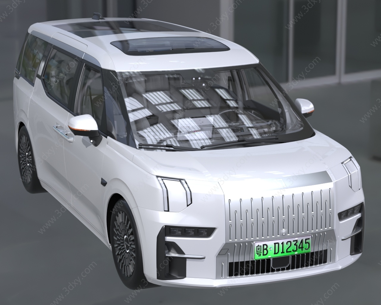 极氪009新能源汽车3D模型