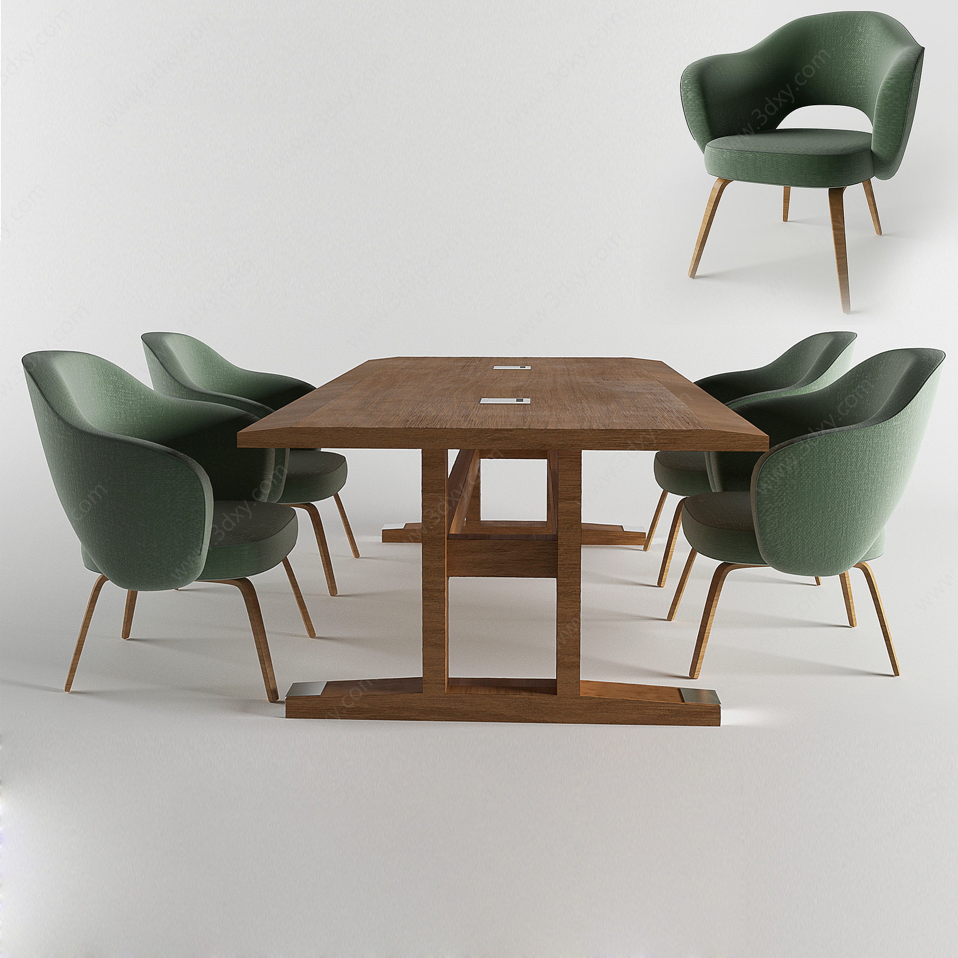 桌椅桌椅组合3D模型