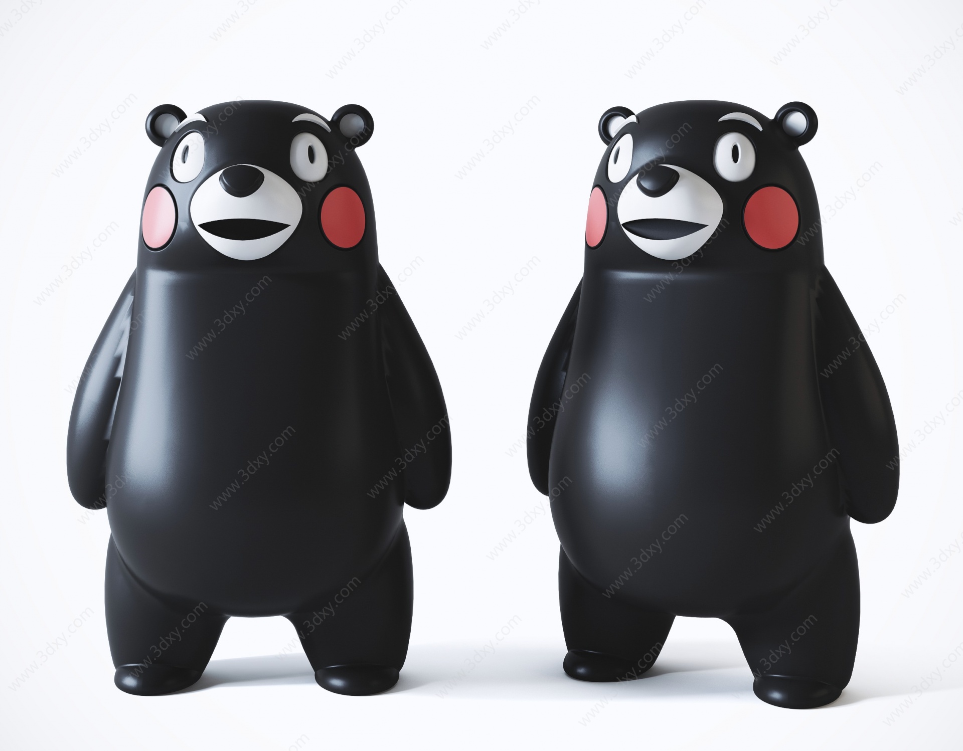现代熊本熊潮玩公仔3D模型