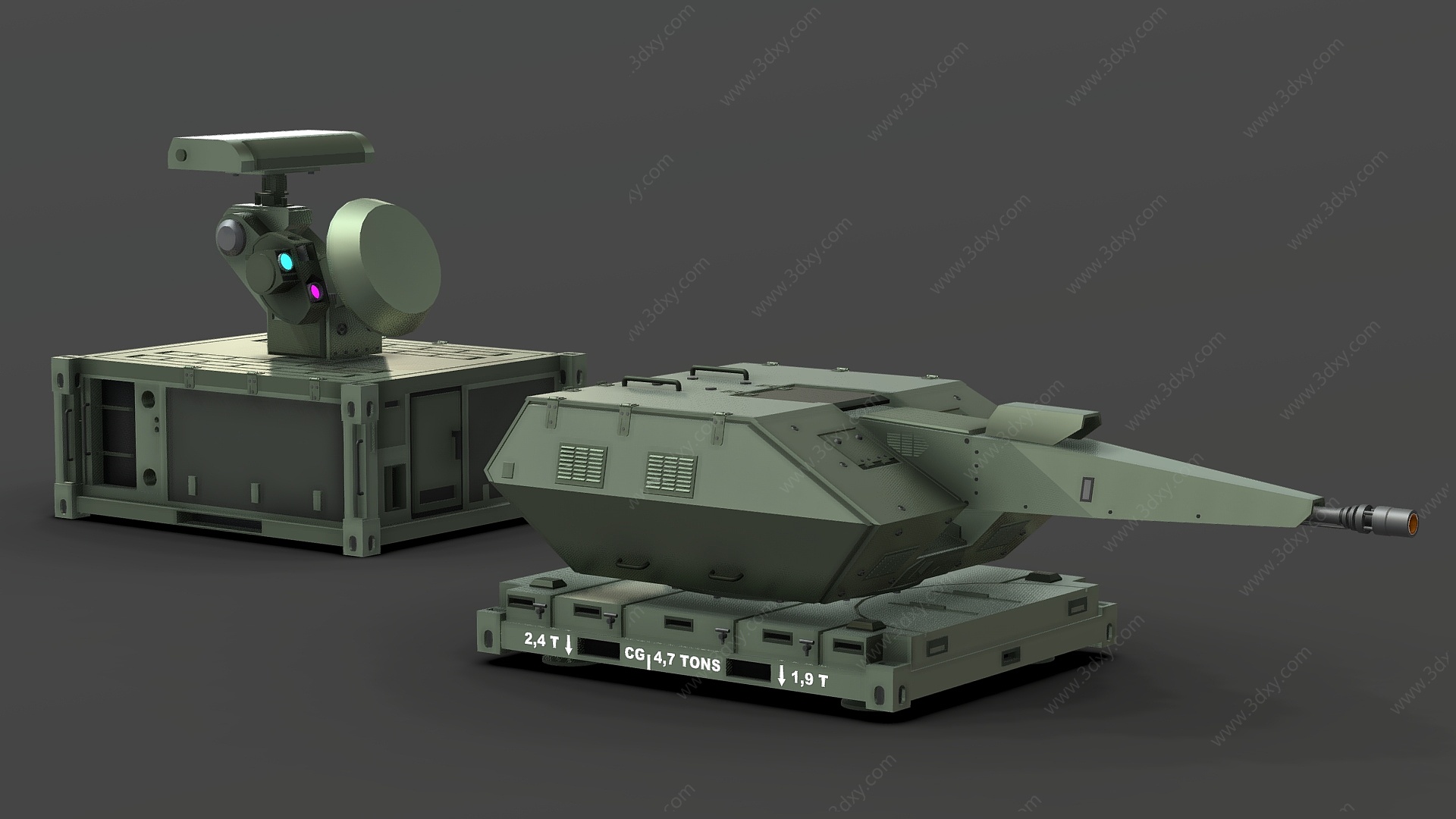 武器炮塔炮台防空炮3D模型