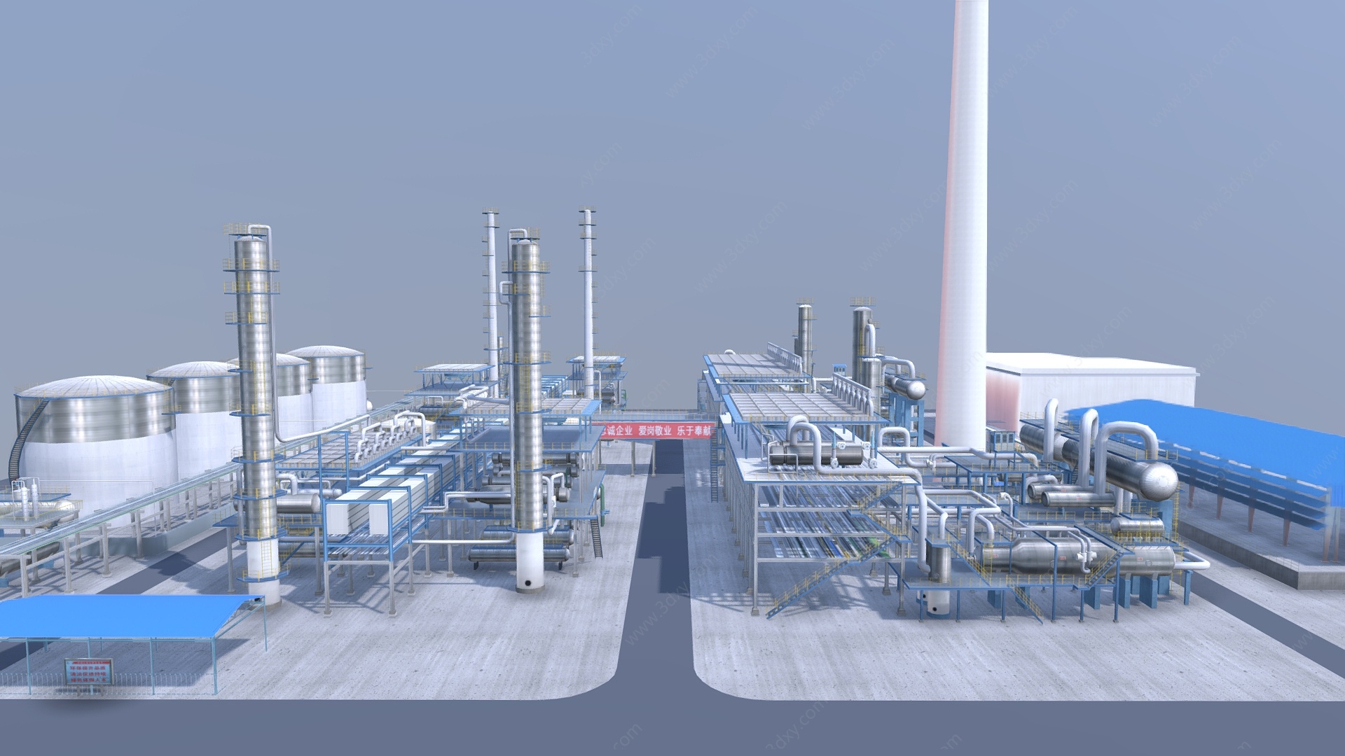 工业管道工业存储管3D模型