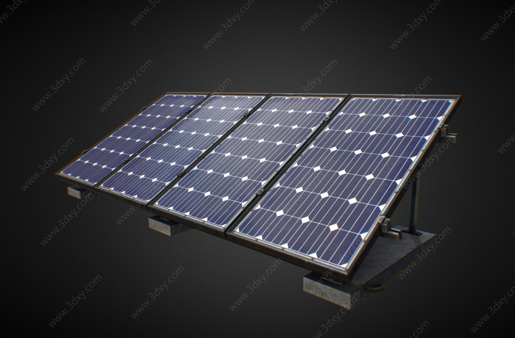 太阳能电池新能源电池3D模型