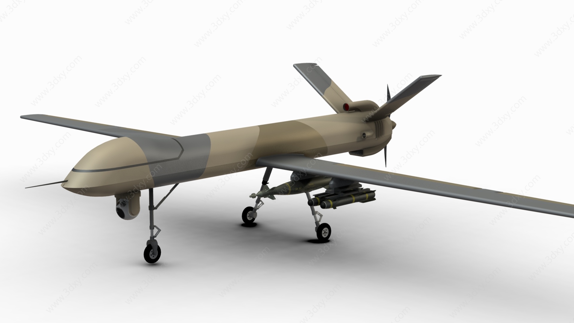 军用无人机侦察无人机3D模型
