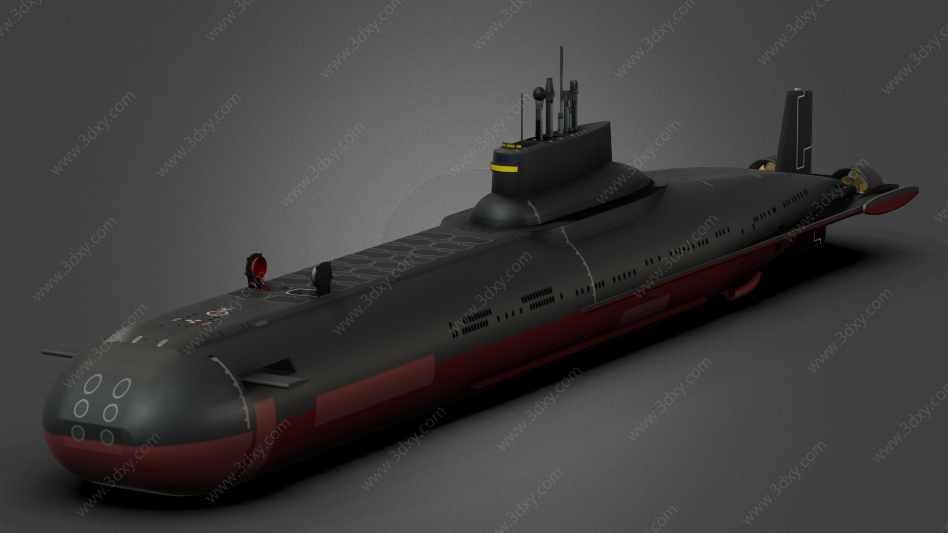 北风之神潜艇核潜艇3D模型