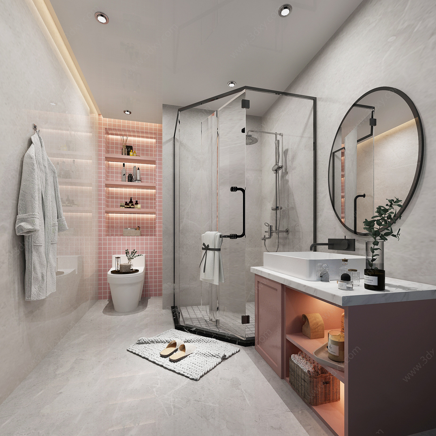 卫生间浴室镜子浴室柜3D模型