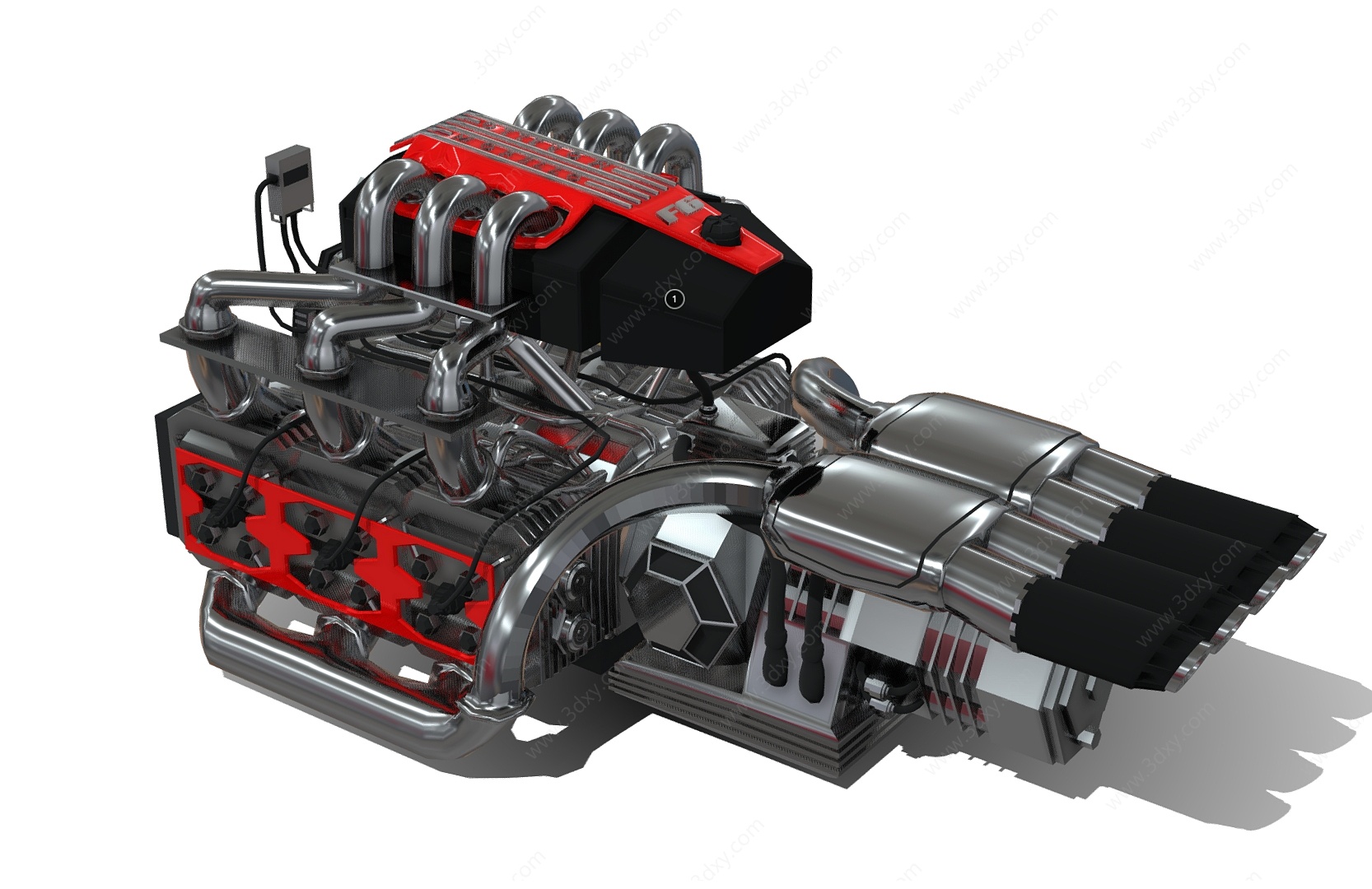 汽车引擎汽车发动机3D模型