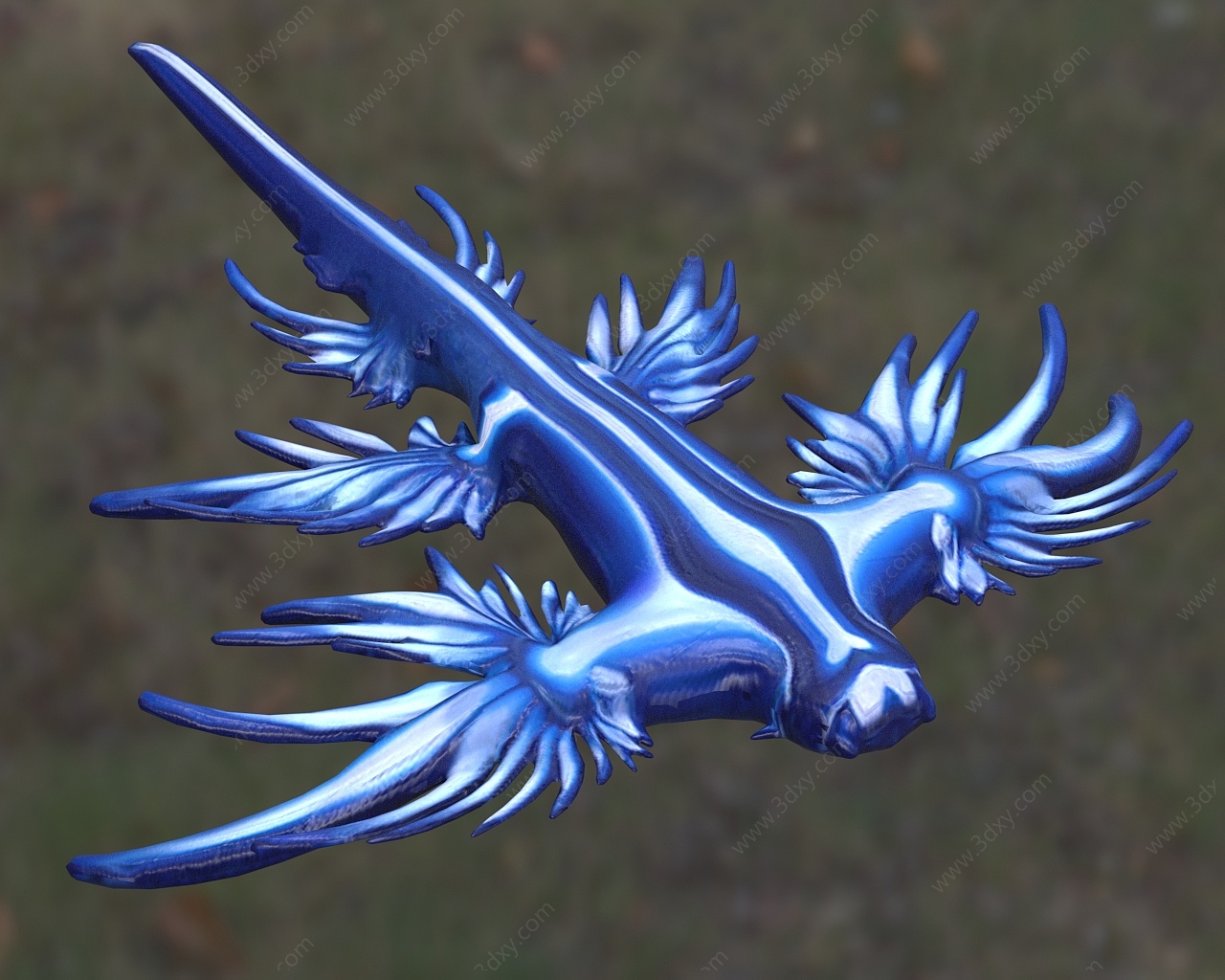 蓝龙蛞蝓青龙蛞蝓鼻涕虫3D模型