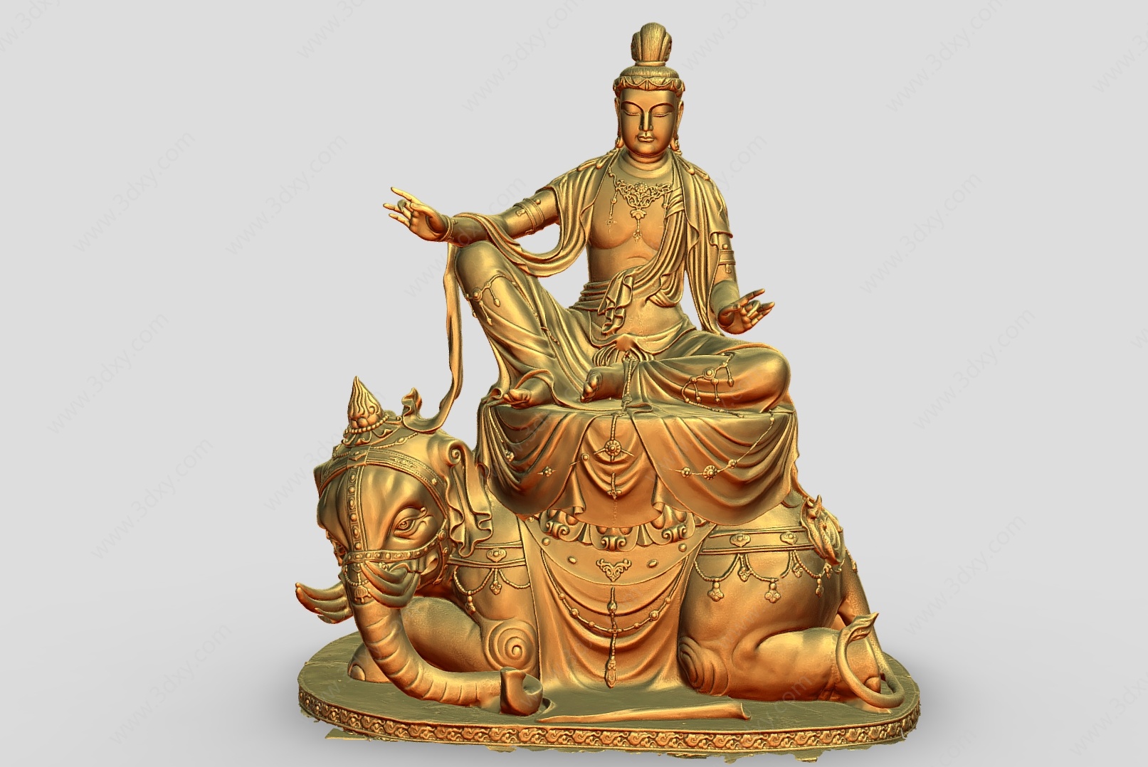 中式佛像雕塑佛祖摆件3D模型