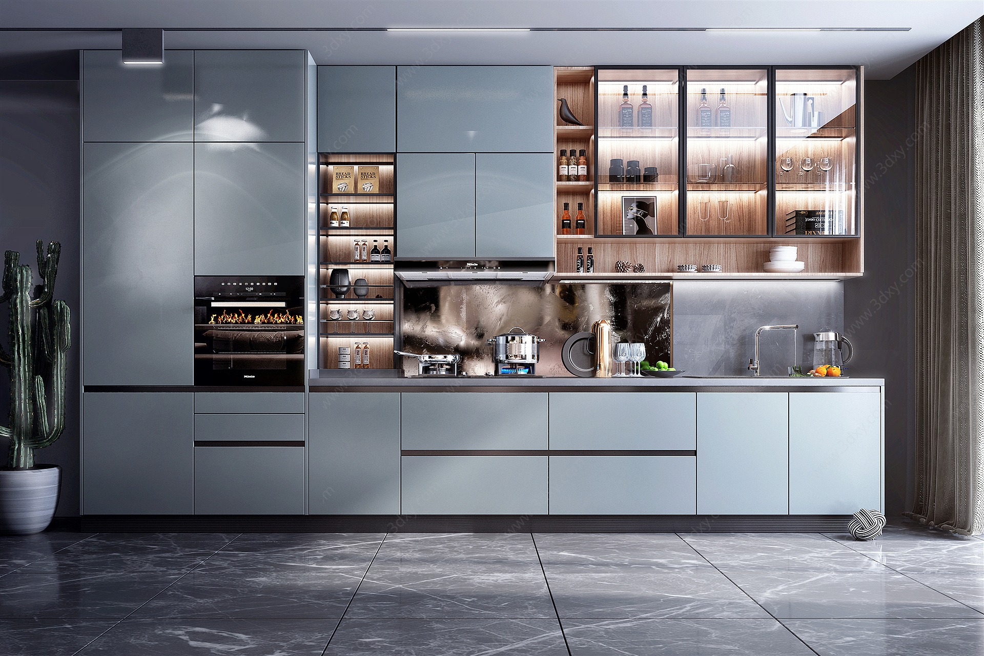 厨房橱柜厨房电器烟机3D模型