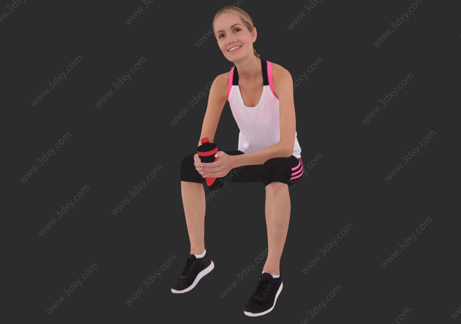 坐姿女士运动女士3D模型