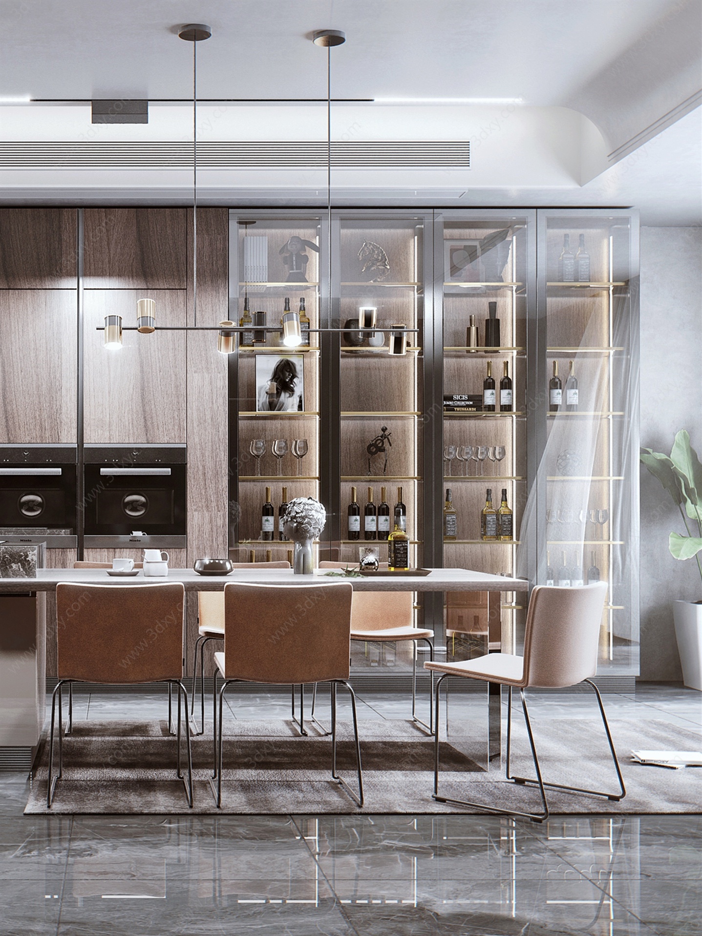 厨房餐厅橱柜酒柜3D模型