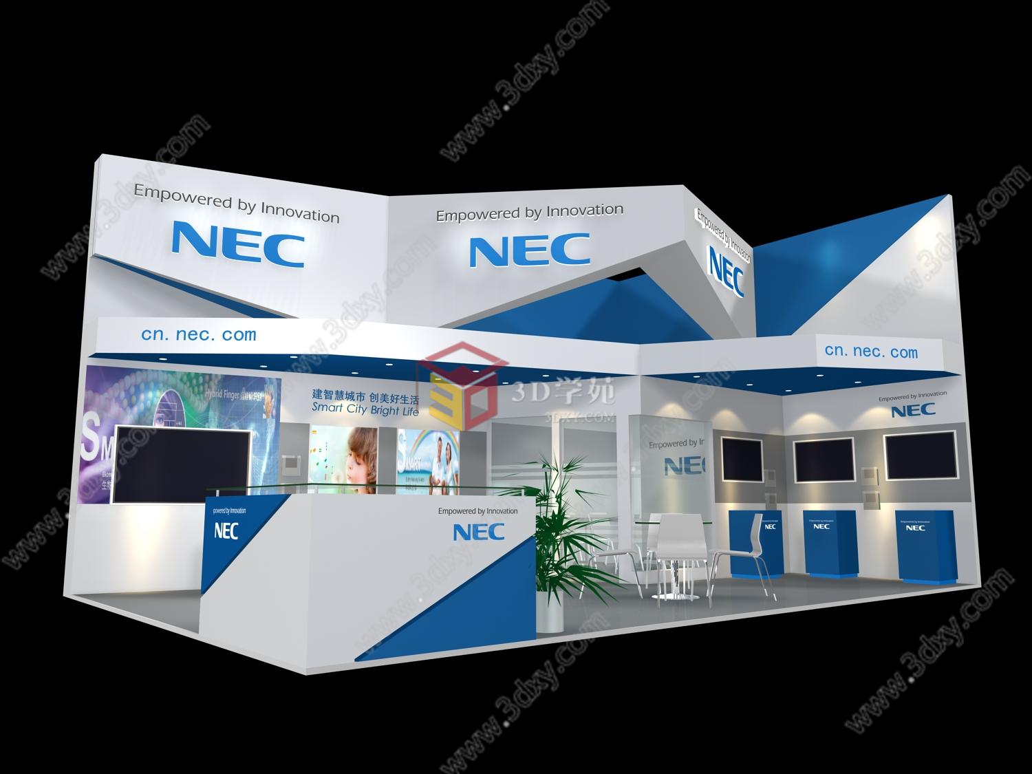 NEC安防展台3D模型