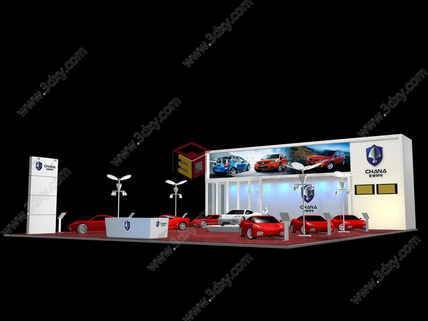 长安汽车展台3D模型