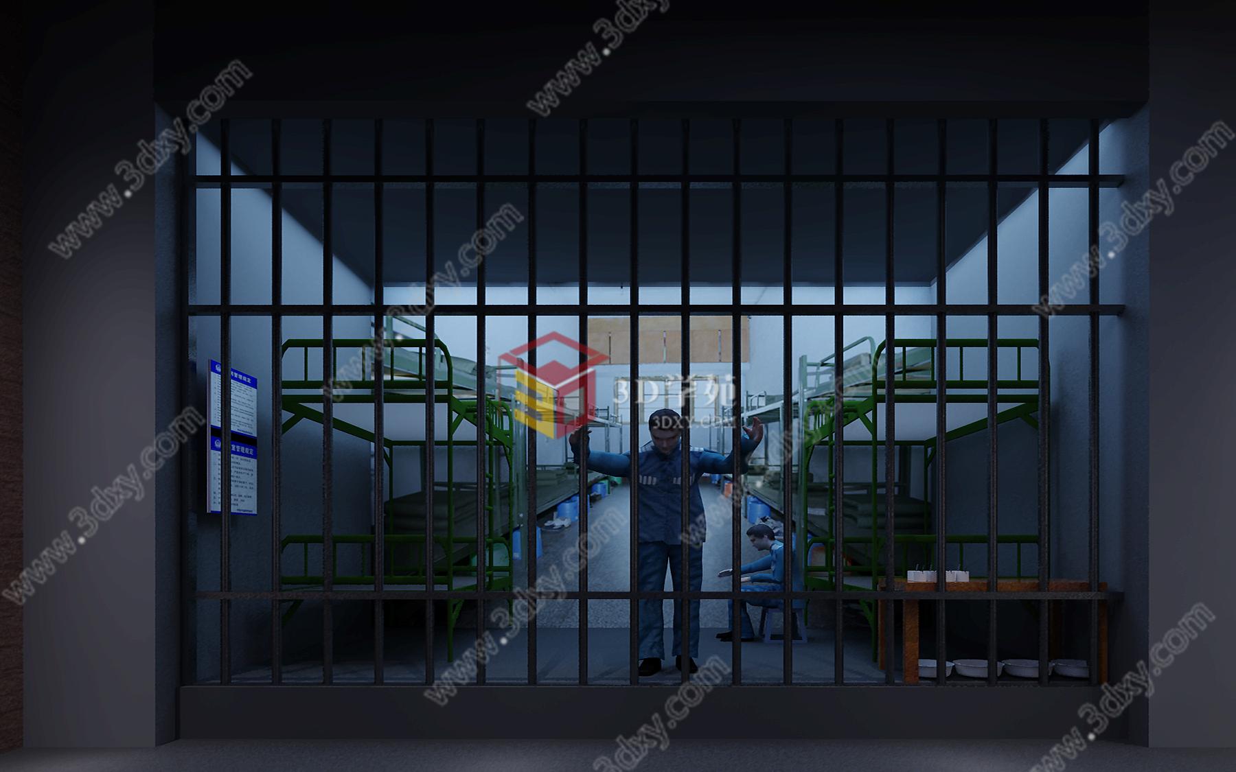 监狱场景3D模型