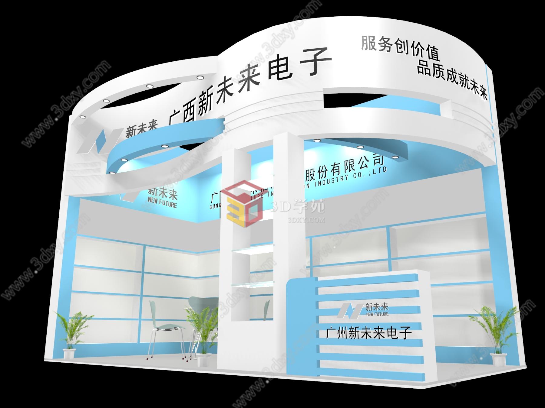 广西新未来电子展厅3D模型