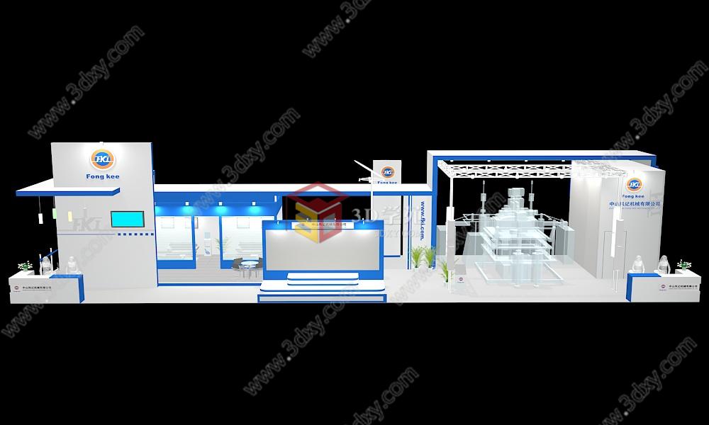 中山凤记机械展厅3D模型
